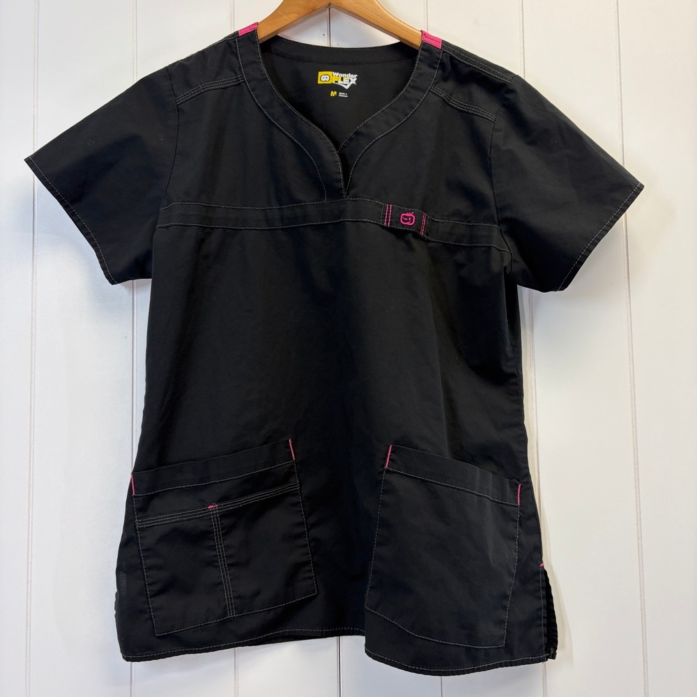 WonderFlex Healthcare Scrub Top Women Size M Medical Dental Professional Utility